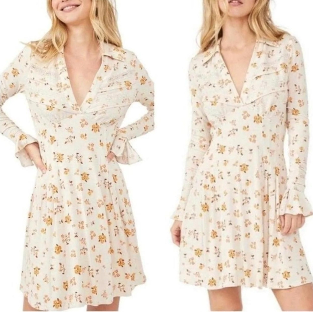 Free people good days mini dress cream